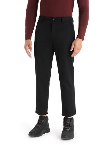 Men's Icebreaker Merino Berlin Pants Black | CA 1830UZGT